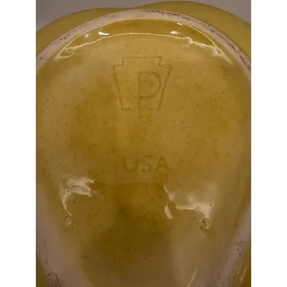 Vintage Pfaltzgraff Yellow Speckled Pear-Shaped‎ Serving Bowl